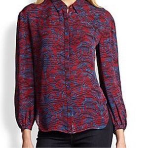 Marchesa Voyage silk blouse SZ 6